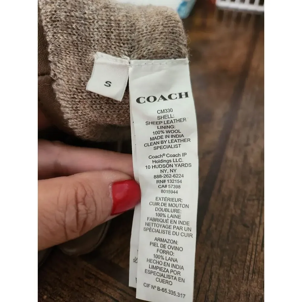 Coach Leather Gloves size S